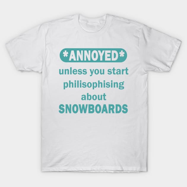 Snowboard Half Pipe Stunt Snow Ski Party T-Shirt by FindYourFavouriteDesign